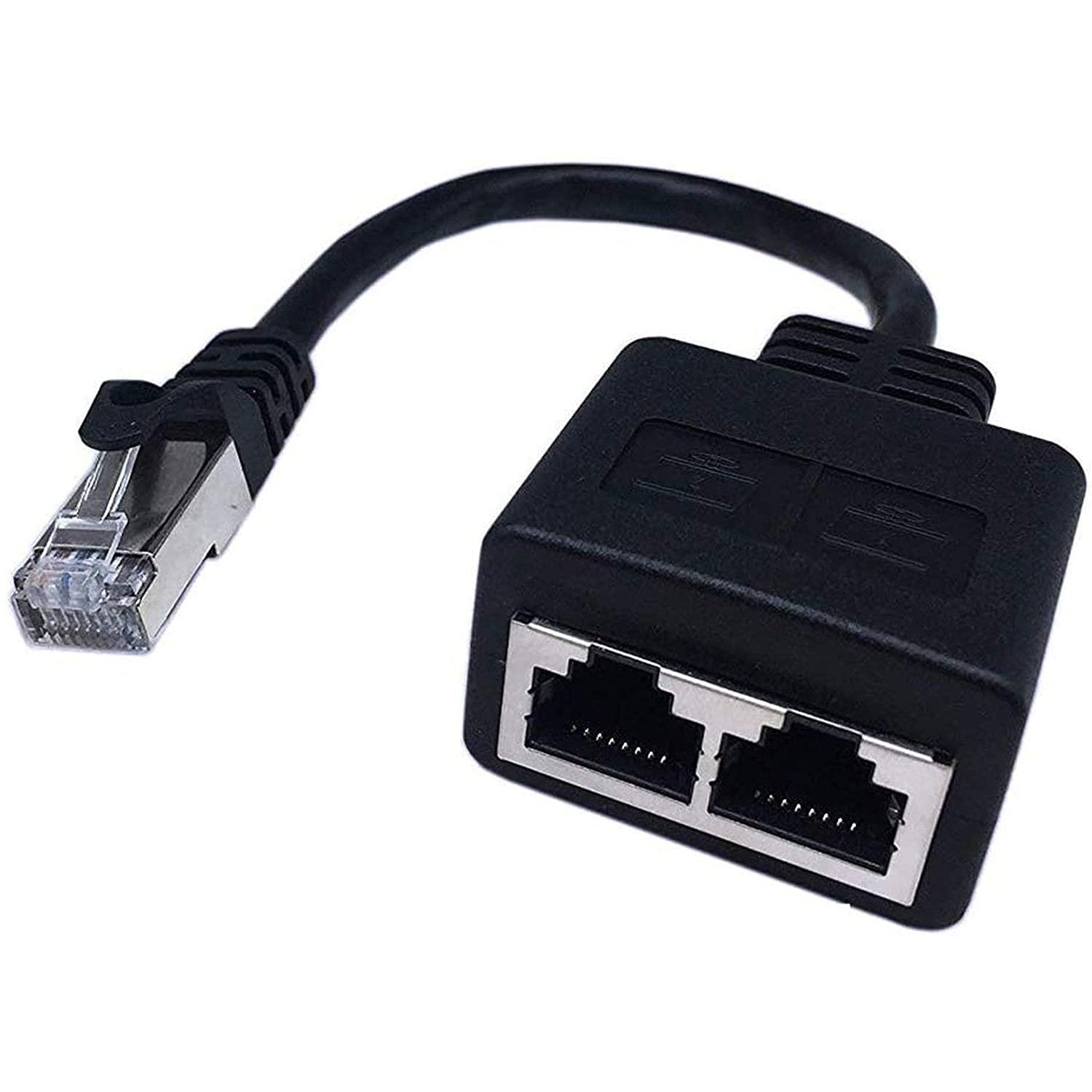 Lan Ethernet Network Splitter Adapter(1 Piece, Black)