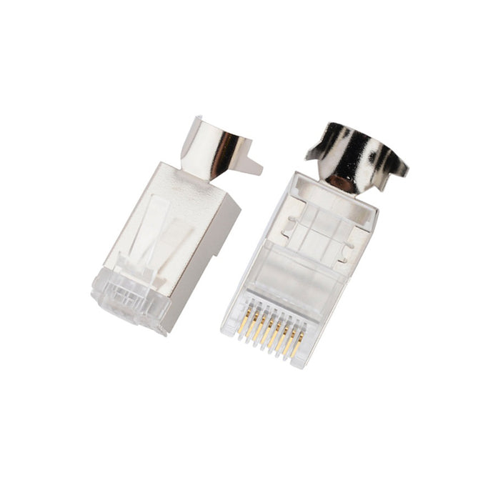 4XEM 100PK Shielded Cat6A RJ45 Ethernet Plugs/Connectors