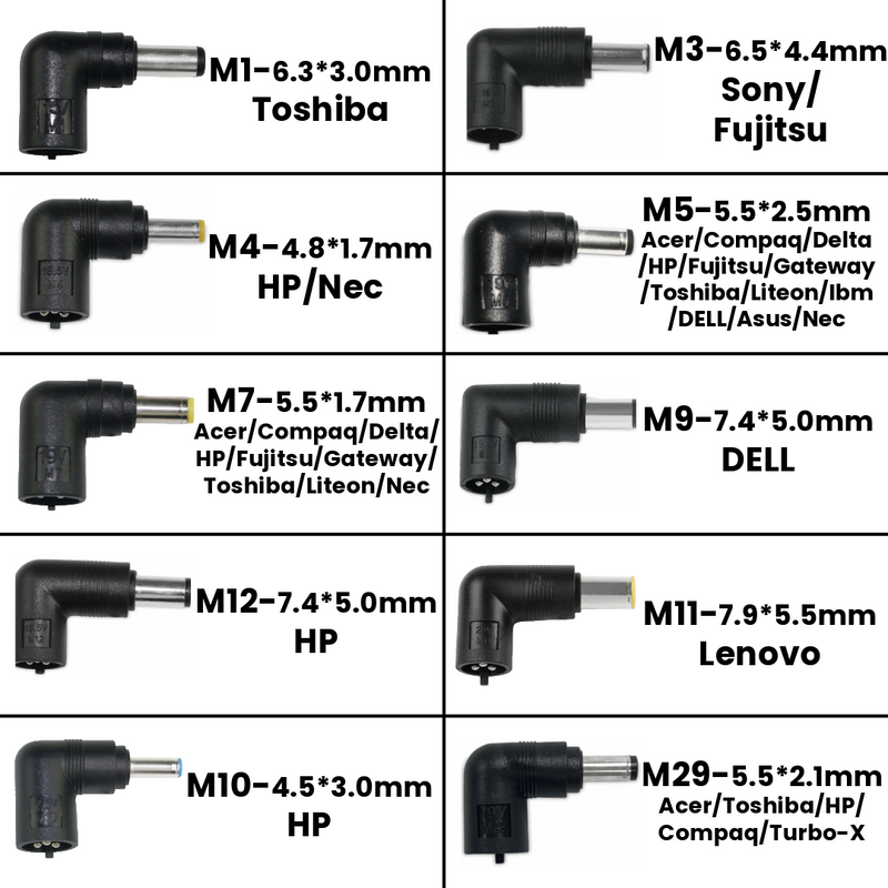 Load image into Gallery viewer, 4XEM 120W Universal Laptop Charger with 10 interchangeable tips
