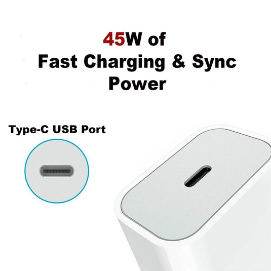 4XEM 45W 3FT 2-in-1 USB-C with Lightning Adapter Charging Kit