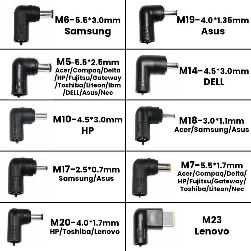 Load image into Gallery viewer, 4XEM 45W Universal Laptop Charger with 10 interchangeable tips
