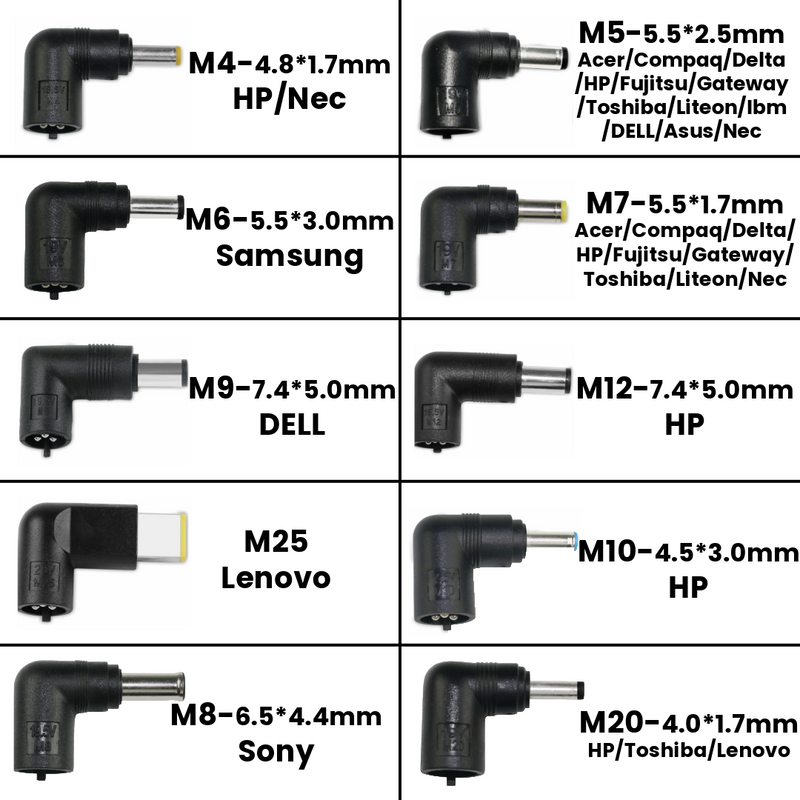 Load image into Gallery viewer, 4XEM 65W Universal Laptop Charger with 10 interchangeable tips
