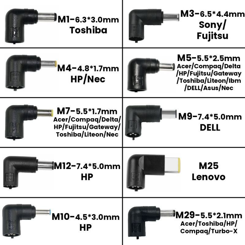 Load image into Gallery viewer, 4XEM 90W Universal Laptop Charger with 10 interchangeable tips
