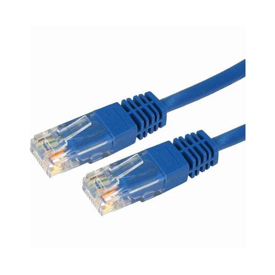 4XEM 1FT Cat5e Molded RJ45 UTP Network Patch Cable Blue – 10 Pack