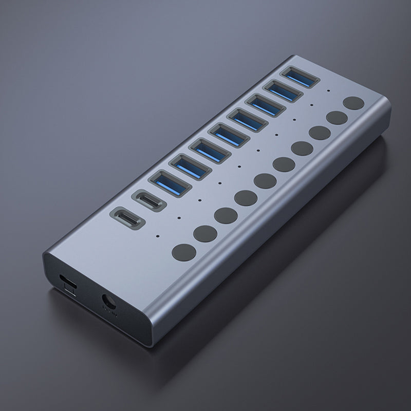 Load image into Gallery viewer, 4XEM 10-in-1 Multi Port USB 3.0 Power Hub
