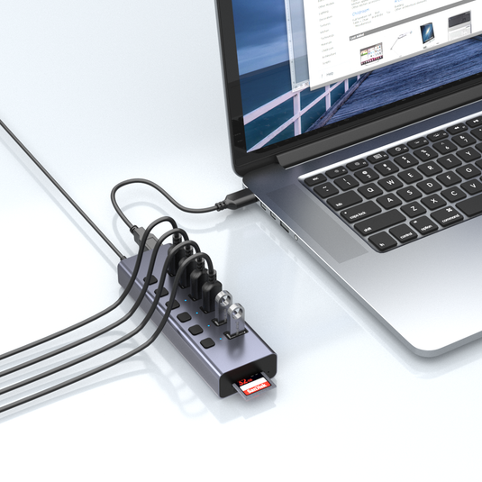 4XEM 8-in-1 Multi port power USB Hub