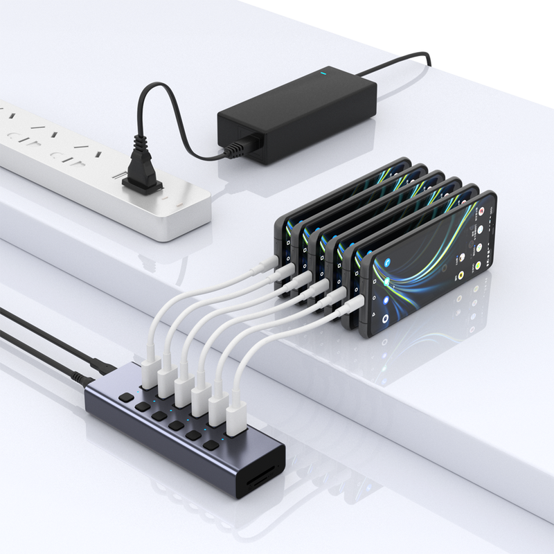 Load image into Gallery viewer, 4XEM 8-in-1 Multi port power USB Hub
