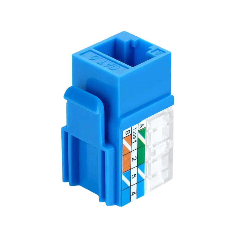 Load image into Gallery viewer, 4XEM 10 pack Cat6A RJ45 Keystone Jack 110-Type Blue
