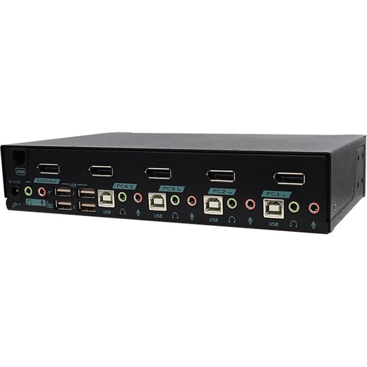 4XEM 4 Port 8K DisplayPort 1.4 KVM Switch with USB 2.0, Serial Control, Hotkey Control - TAA