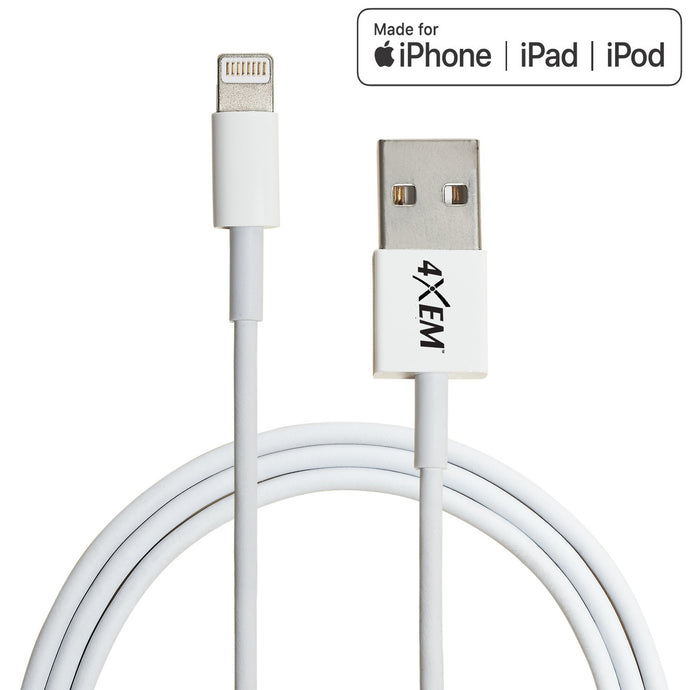 4XEM 3ft 1m Lightning cable for Apple iPhone, iPad, iPod - MFi Certified