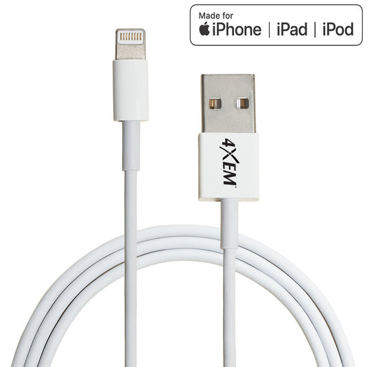 4XEM 3ft 1m Lightning cable for Apple iPhone, iPad, iPod - MFi Certified