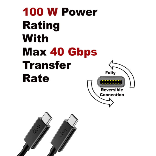 4XEM USB-C to C 40 Gigabit 80CM/0.8M Cable