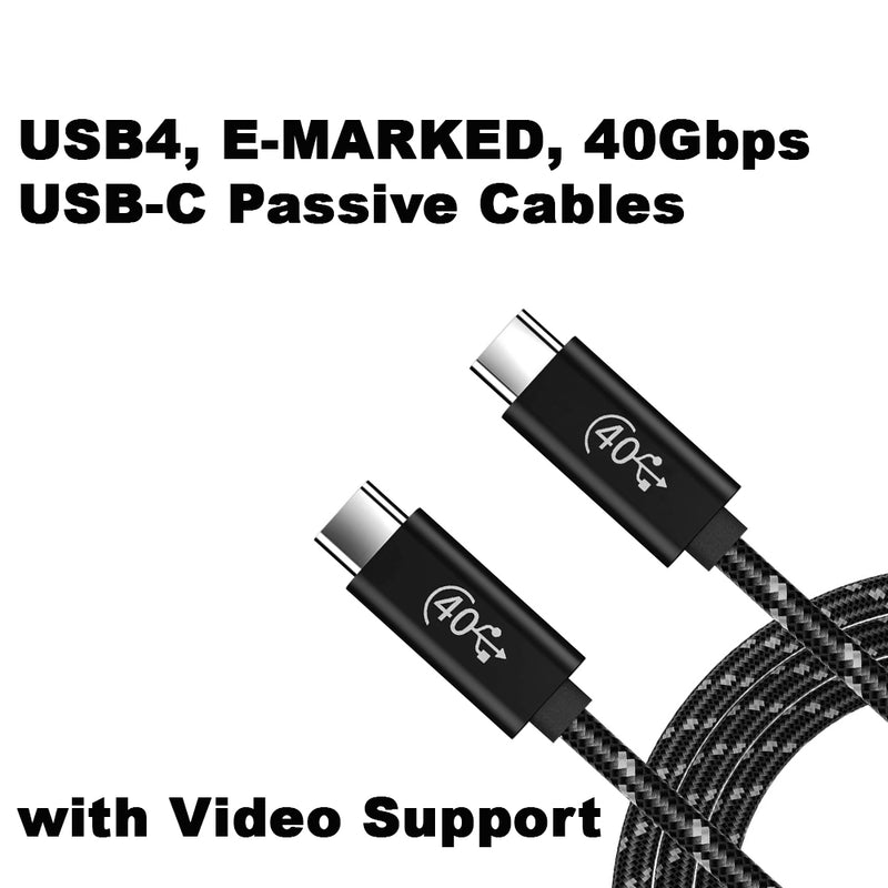 Load image into Gallery viewer, 4XEM Nylon Braided USB-C to C 40 Gigabit 80CM/0.80M Cable
