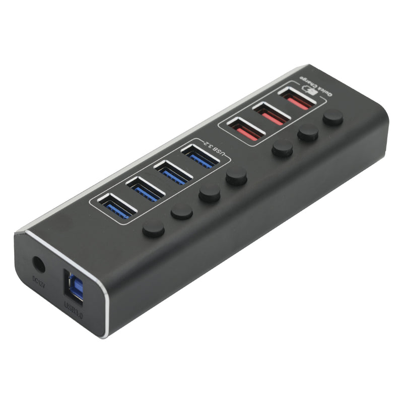 Load image into Gallery viewer, 4XEM 7 Port USB-A Data Hub with Power Adapter- TAA
