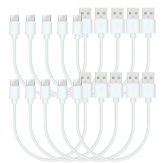 4XEM 10 Pack 1FT USB-A to USB-C Cable – White