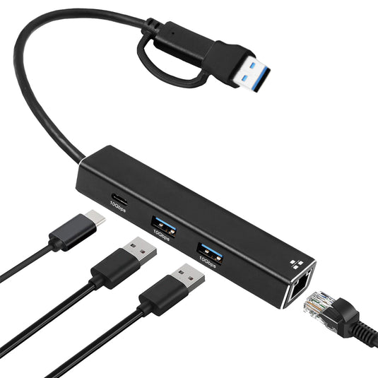 4XEM 3 Port USB-C and A with 2.5Gbps Ethernet Hub – TAA