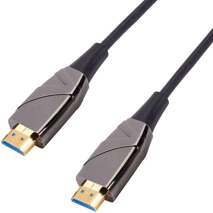 Two HDMI Cables with gold plated connectors against a white background