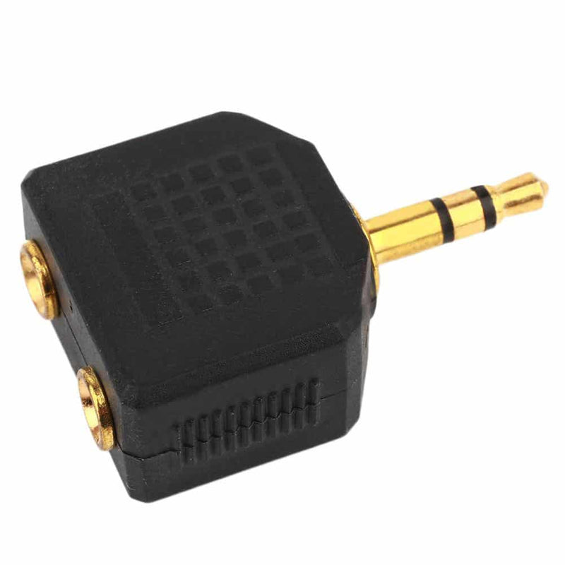 Load image into Gallery viewer, 4XEM 3.5mm Mini Jack Headphone Splitter Audio Devices Black
