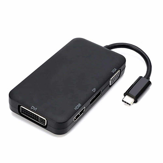 USB-C to 4-in-1 Multiport Video Adapter - DVI/VGA/DP/HDMI