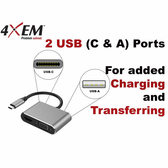4XEM USB 3.0 to Dual HDMI 4K Display Adapter