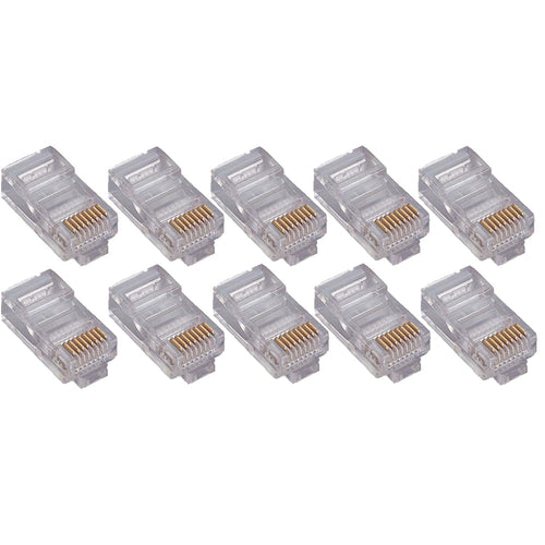 sample size of 10 clear RJ-45 cnnectors