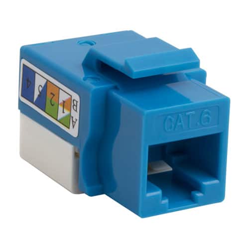 4XEM Cat6 RJ45 Keystone Jack UTP 110-Type Blue