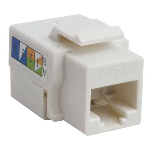 4XEM Cat6 RJ45 Keystone Jack UTP 110-Type White