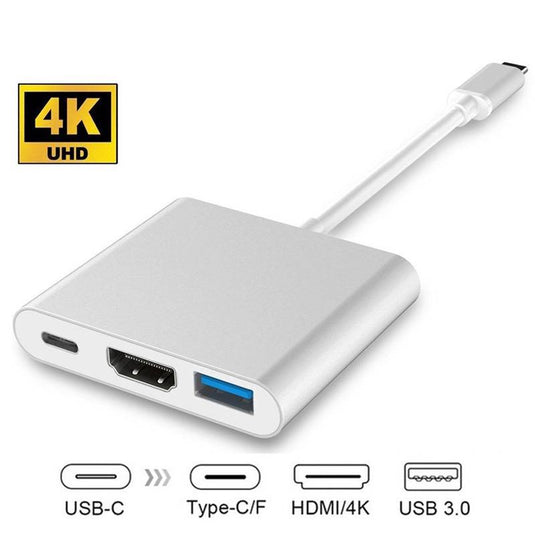 Pack Adaptador 4 en 1 USB C a HDMI 4K VGA USB 3.0 PD Carga y Cable HDMI 2.1