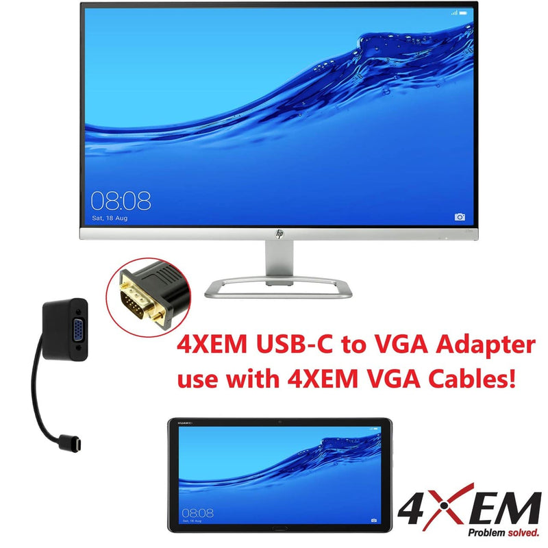 Load image into Gallery viewer, 4XEM USB-C to VGA Adapter - White 10 inch
